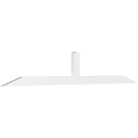 Ekena Millwork Portland Architectural Grade PVC Gable Bracket, 96"W x 16"H x 2"D x 4"F, 4/12 Pitch GBP096X16X0204POR00